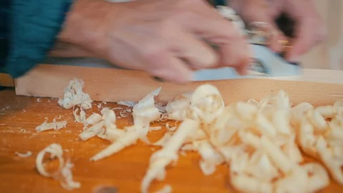 Professional carpenter working in workshop. Woodworking craftmanship concept. Stock Footage 115922251