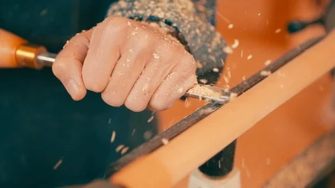 Professional carpenter working in workshop. Woodworking craftmanship concept. Stock Footage 115923522