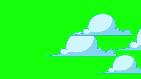 Professional Cartoon Floating Green Screen Element Video stock 341586936