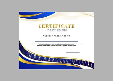 Professional certificate achievement template design Stock Illustration