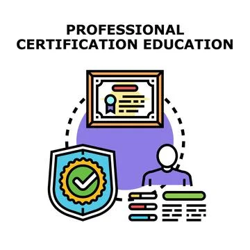 Professional certification education concept illustration icon Stock Illustration