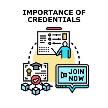 Professional certification process and career development concept Illustrazione stock