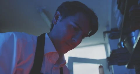 Professional chef adding finishing touches to meal Stock Footage 203558023