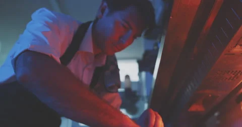 Professional chef adding spices to dish Stock Footage 203557107