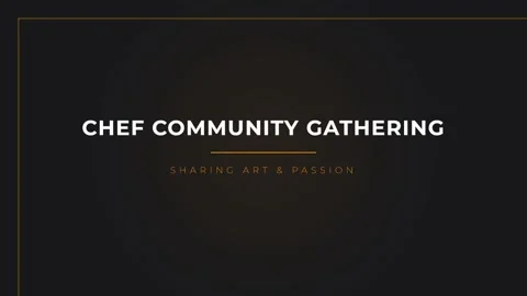 Professional chef community gathering event, modern kitchen background Stock Footage 337576676