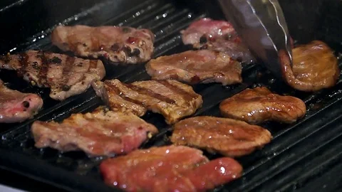 Professional chef cooking Stock Footage 98099454