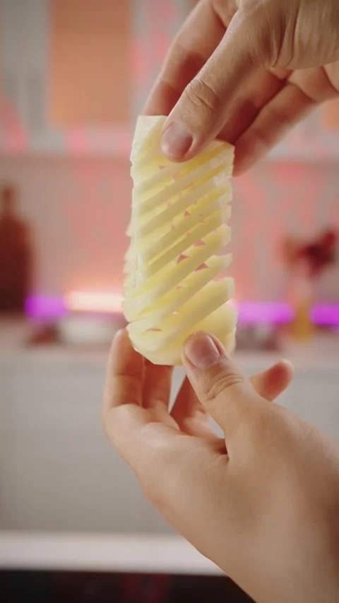 Professional Chef Cooking Potato Chips Vídeos de archivo 280351089