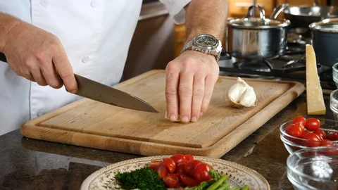 Professional Chef Creating a Delicious Meal Stock-Footage 88158863
