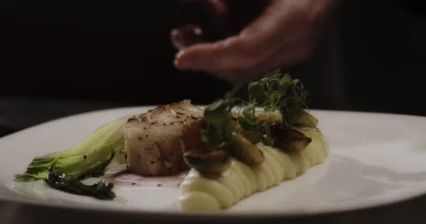 Professional chef dish Video stock 232799684