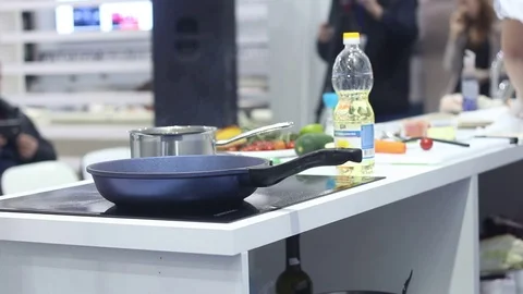 Professional chef holds a master class Stock Footage 73425894