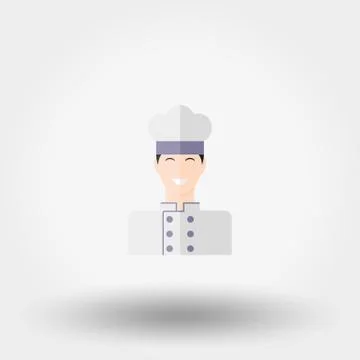 Professional chef. Icon. Flat Stock Illustration