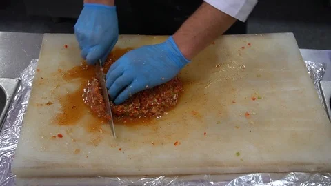 Professional Chef Making Vegetables Salad Stock Footage 105877062