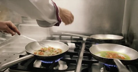 Professional Chef Prepares Vegetable Dish Stock Footage 78019725
