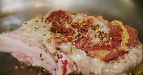 Professional chef is preparing tomahawk steak Stock Footage 88963128