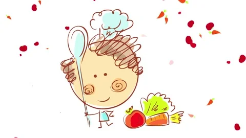 Professional chef thinking on what to cook next with healthy organic vegetables Stock Footage 131047971