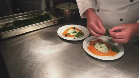 Professional Chef at Work Stock Footage 244990802