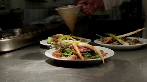 Professional Chef At Work in the Kitchen Stock Footage 244990809