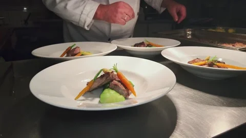 Professional Chef At Work in the Kitchen Stock Footage 244990820