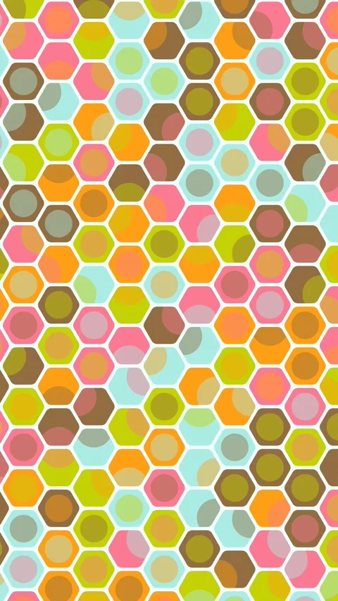 Professional Circles Fill Hex Mesh Motion Background Loop Stock Footage 333051215