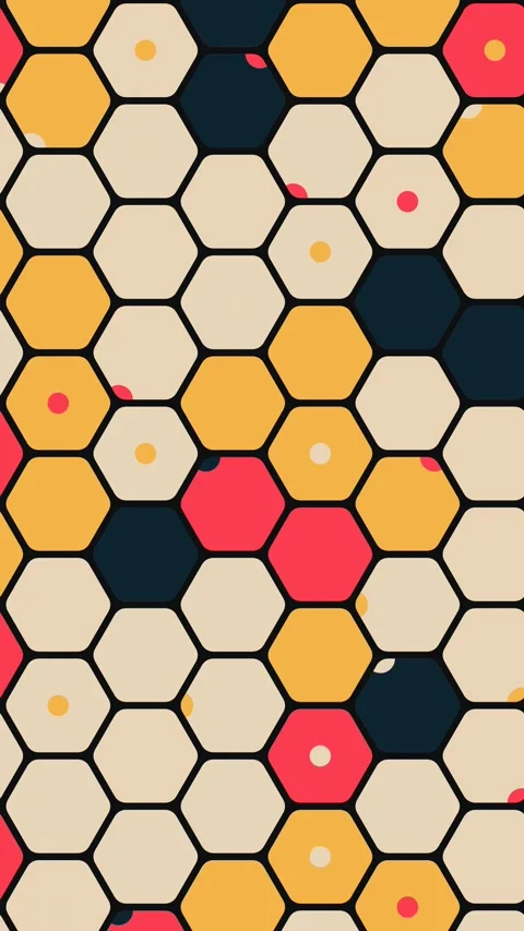Professional Circles Fill Hex Mesh Motion Background Loop Stock Footage 333051221
