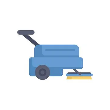 Professional cleaning machine with rotating brush for floor cleaning 스톡 일러스트