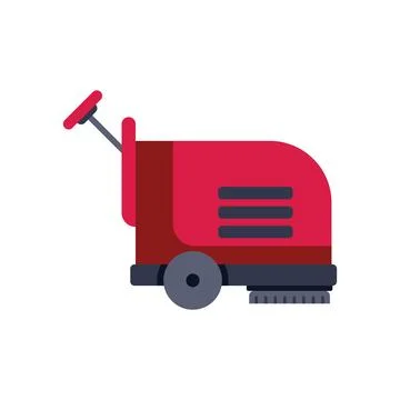 Professional cleaning machine scrubbing floor icon illustration 스톡 일러스트