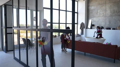 Professional cleaning service team Stock Footage 279492547