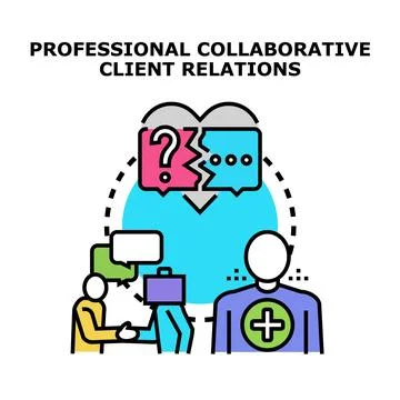 Professional client relations forming collaborative partnership Stock Illustration