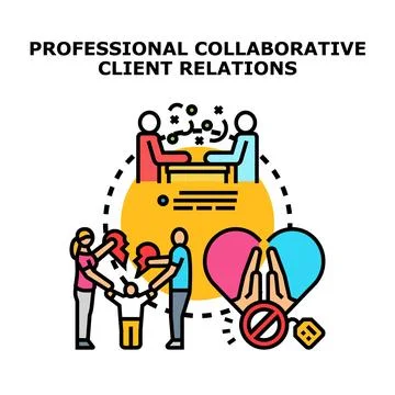 Professional client relations resolving family conflicts Stock Illustration