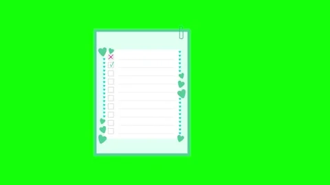 Professional Clipboard Motion with Hearts Element Stock Footage 337991009