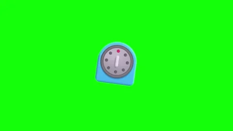 Professional Clock Looping Green Screen Element Stock Footage 337997448