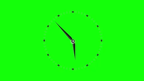 Professional Clock Motion Green Screen Element Video stock 337099547