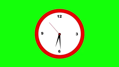 Professional Clock Motion Green Screen Element Video stock 337099560