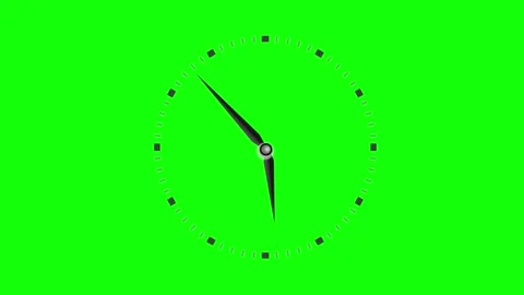 Professional Clock Moving Green Screen Element Video stock 337099555