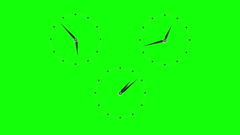 Professional Clock Professional with Face Green Screen Element Video stock 337099543