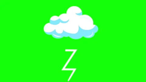 Professional Cloud Dynamic with Lightning Element Stock Footage 341328481