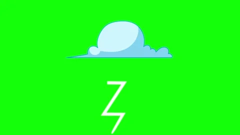 Professional Cloud Floating Green Screen Element Video stock 341586911