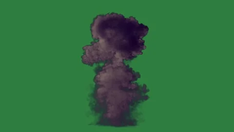 Professional Cloud Moving With Explosion Green Screen Element Stock Footage 338011423