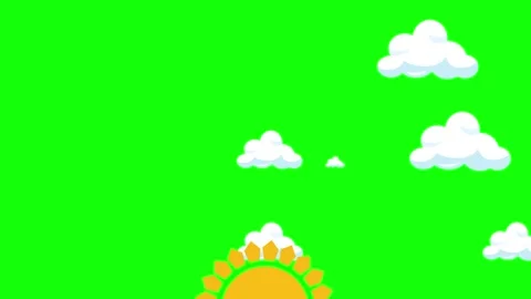 Professional Clouds Floating Green Screen Element Stock-Footage 341587048