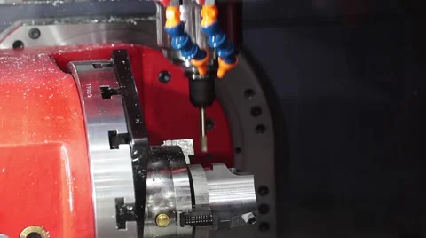 Professional CNC turning center Stock Footage 64765963