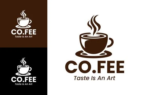 Professional Co.Fee Logo Design for Coffee Shop Branding Stock Illustration
