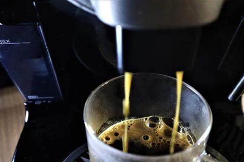 Professional coffee brewing Foto stock