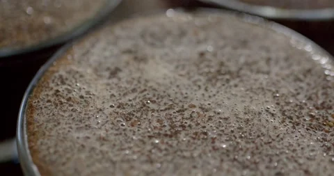 Professional Coffee Cupping Process for Quality Evaluation, Espitiro Santo Stock Footage 334583161