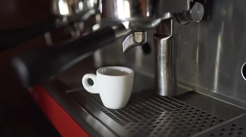 Professional coffee machine makes coffee. Stock Footage 61745550