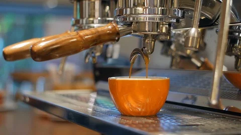 Professional coffee machine making espresso in Medellin Colombia Stock-Footage 101653865