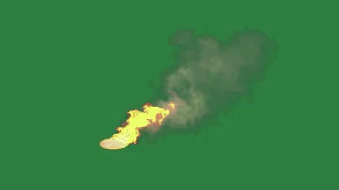 Professional Coin Burning Green Screen Element Vidéo 338012912