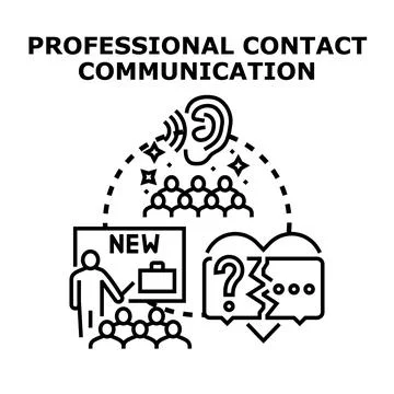 Professional communication learning and effective problem solving Stock Illustration