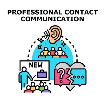 Professional communication learning and effective problem solving Stock Illustration