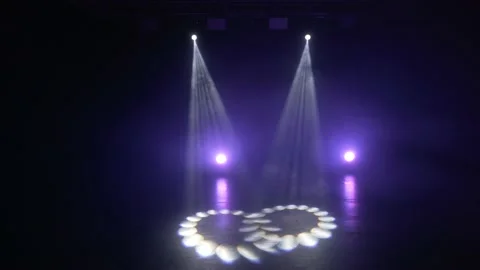 Professional concert light on an empty stage, before the concert. Stock Footage 225533901