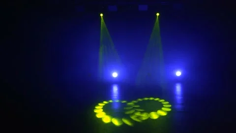 Professional concert light on an empty stage, before the concert. Stock Footage 225533985